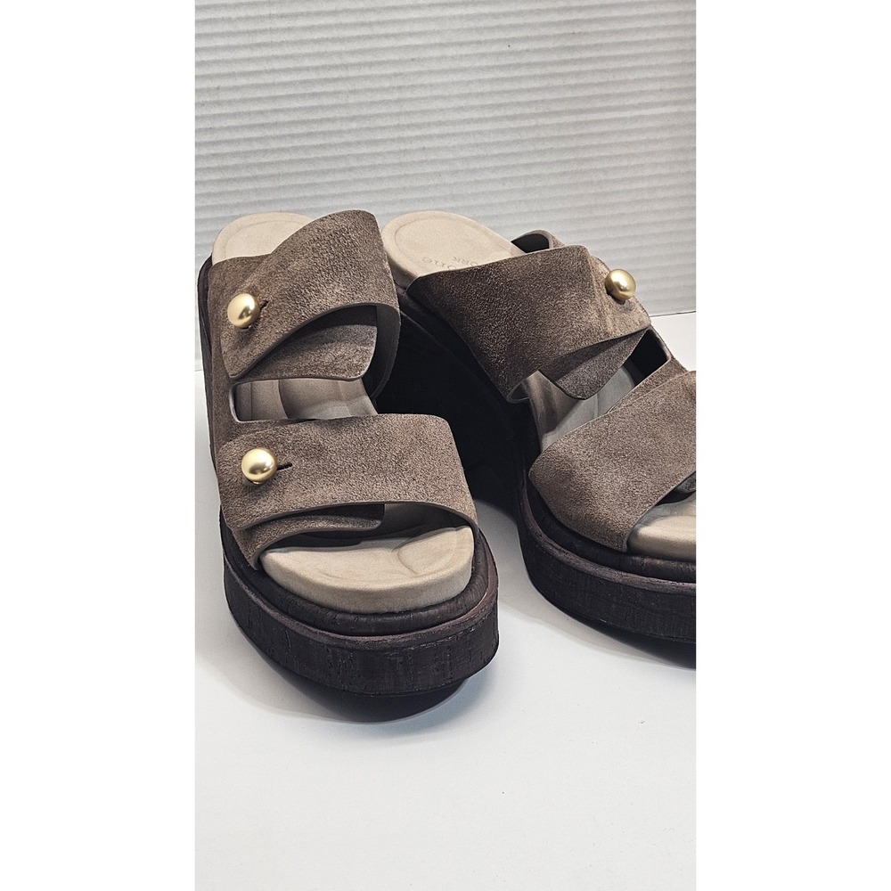 Rag & Bone Wedge Sandals Womens 37.5 Leather New York Support Comfort Classic